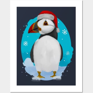 Winter puffin Posters and Art